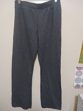 Hanes Charcoal Gray Knit Lounge Jogging Pants Petite Small A-19